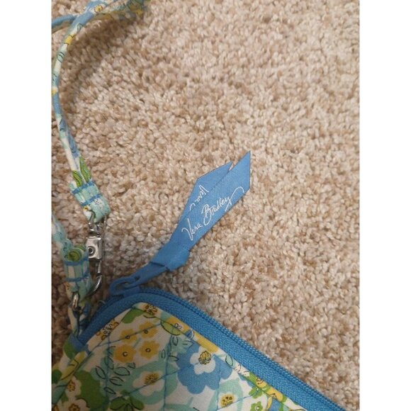 VERA BRADLEY Wristlet Wallet Purse ~ Blue Green Yellow ~ SPRING SUMMER - Picture 2 of 8